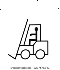 Excavator, road vehicle black art illustration, traffic sign, shape, acknowledgment vector icon for fieldwork.Or fieldwork signs.