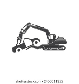 excavator scrapping car, dismantler car pincer, metal scrap machine.