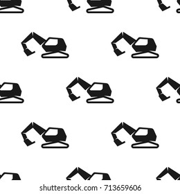 Excavator seamless pattern. Vector illustration for backgrounds