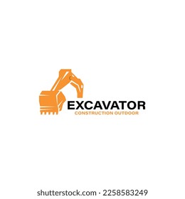 excavator and shovel logo vector