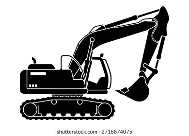 Escavadora silhueta escavadora escavação máquina de construção terraplina