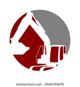 Vector de diseño de ícono de silueta de excavadora