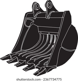 Bagger Silhouette Vektorgrafik auf weißem Hintergrund "Baubagger in Silhouette - Vektorgrafik"
"Heavy Machinery - Black Excavator Vector Art"