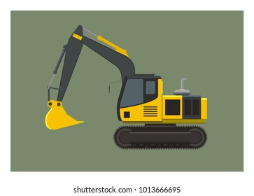 excavator simple illustration
