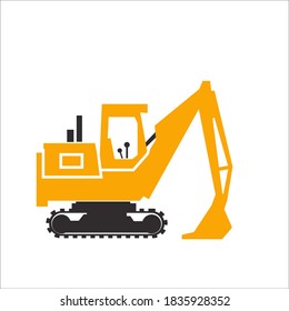 excavator simple modern icons vector for construction