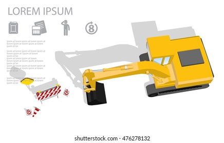 excavator top view power machine