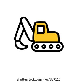 excavator toy vector icon