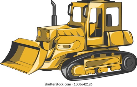 Excavator Tractor Vector Construction Vehicles