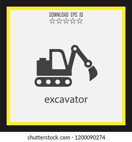 excavator   vector icon