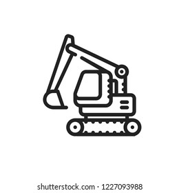 excavator vector icon 