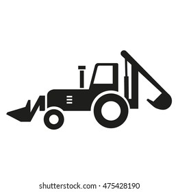 Excavator vector icon