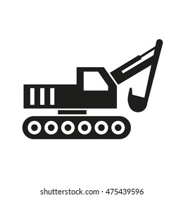 Excavator vector icon