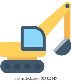 Excavator Vector Icon 