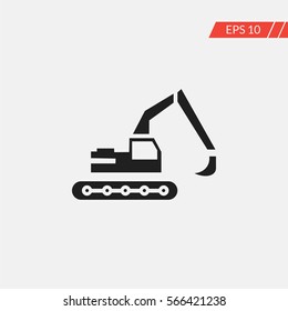 Excavator vector icon