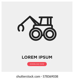 Excavator vector icon