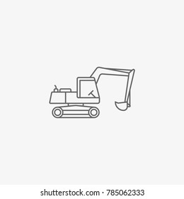 excavator vector icon