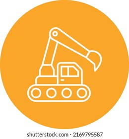 Excavator vector icon. Can be used for printing, mobile and web applications.