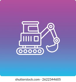 Excavator vector icon. Can be used for printing, mobile and web applications.