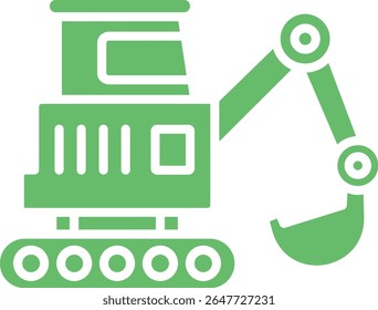 Excavator vector icon. Can be used for printing, mobile and web applications.