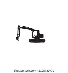 excavator vector icon illustration logo design