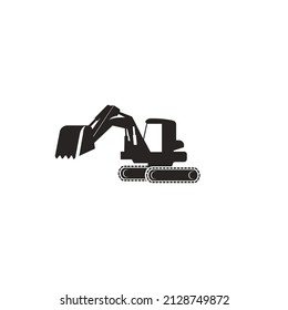 excavator vector icon illustration logo design