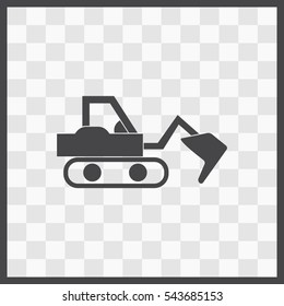 Excavator vector icon. Isolated illustration. Business picture.