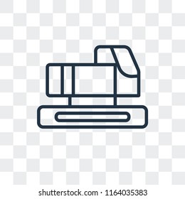 Excavator vector icon isolated on transparent background, Excavator logo concept