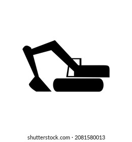 Icono de vector de excavación aislado en fondo blanco.