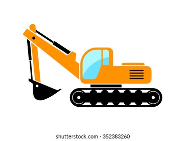 Excavator Simple Modern Icons Vector Construction Stock Vector (Royalty ...