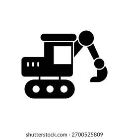 Icono de Vector de excavadora ilustración de stock