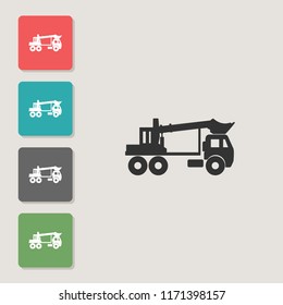 Excavator - vector icon. Symbol for web, infographics, print design and mobile UX/UI kit. Vector illustration, EPS10.