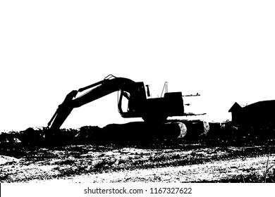 Excavator vector illustration