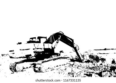 Excavator vector illustration