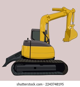 excavator vector or illustration. vector excavator