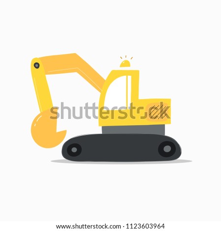 Excavator vector illustration.