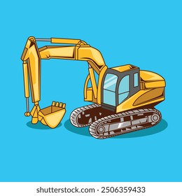 Excavator vector illustration is good for logo icon and clothing design