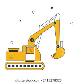 Diseño de iconos de iluminación de vectores de excavación