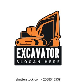 Excavator Vector Illustration Logo Design