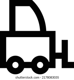 Excavator Vector illustration on a transparent background.Premium quality symmbols.Stroke vector icon for concept and graphic design.