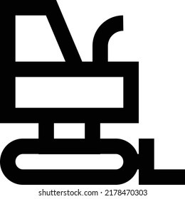 Excavator Vector illustration on a transparent background.Premium quality symmbols.Stroke vector icon for concept and graphic design.