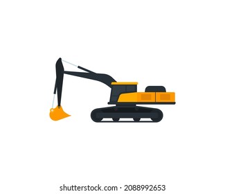 Excavator vector isolated icon. Emoji illustration. Excavator vector emoticon