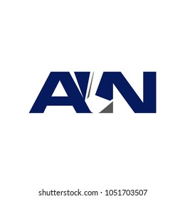 excavator vector logo. letter A and N.