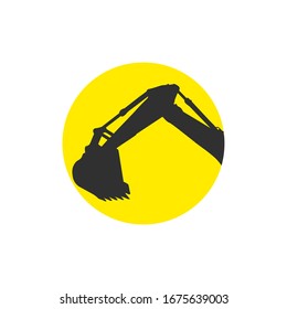 Excavator Vector Logo on white background.