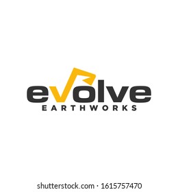 Excavator Vector Logo Template.