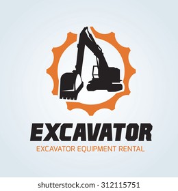 Excavator Vector Logo Template