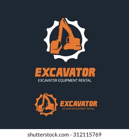 Excavator Vector Logo Template