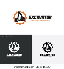 Excavator Vector Logo Template