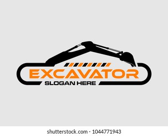 Excavator Vector Logo Template. construction, vector illustration