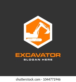 Excavator Vector Logo Template. construction, vector illustration