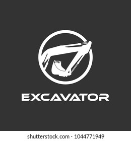 Excavator Vector Logo Template. construction, vector illustration